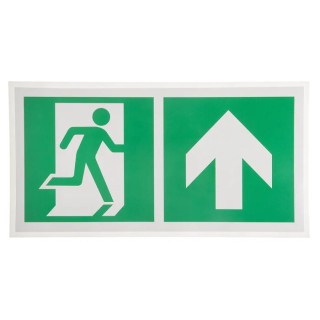 RS PRO Vinyl Non-Illuminated Emergency Exit Up Sign Label 300mm x 150mm 813-4533