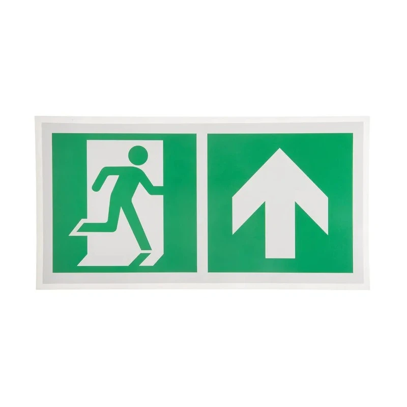 RS PRO Vinyl Non-Illuminated Emergency Exit Up Sign Label 300mm x 150mm 813-4533