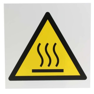 RS PRO Hazard Warning Sign Hot Surface 200mm x 200mm Plastic ISO 7010 Pictogram 813-4552