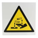 RS PRO Hazard Warning Sign Plastic Corrosive Symbol 200mm x 200mm ISO 7010 813-4546