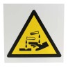 RS PRO Hazard Warning Sign Plastic Corrosive Symbol 200mm x 200mm ISO 7010 813-4546