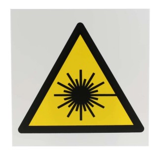 RS PRO ISO 7010 Plastic Laser Beam Hazard Warning Sign 200mm x 200mm 813-4555