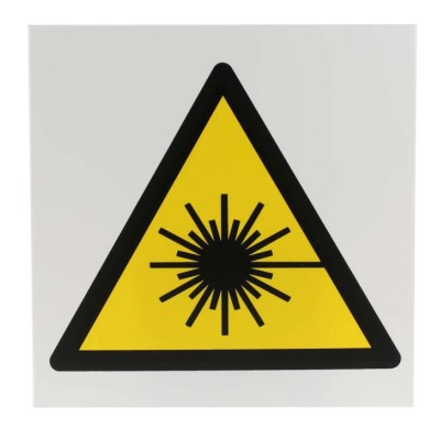 RS PRO ISO 7010 Plastic Laser Beam Hazard Warning Sign 200mm x 200mm 813-4555