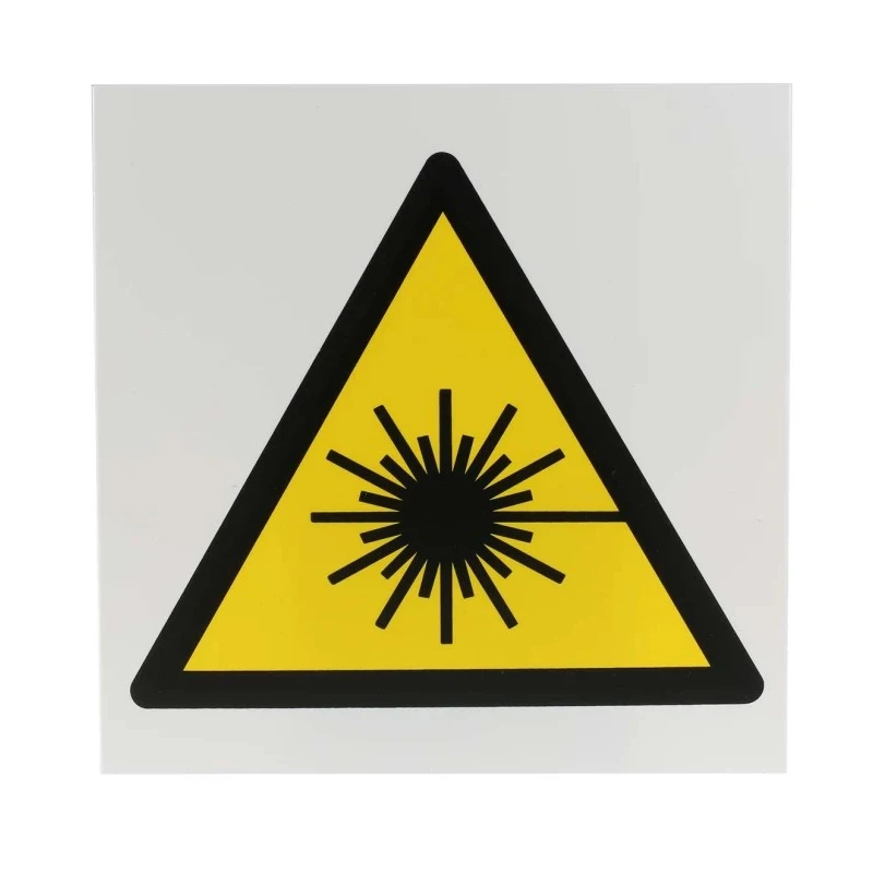 RS PRO ISO 7010 Plastic Laser Beam Hazard Warning Sign 200mm x 200mm 813-4555