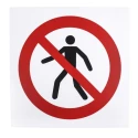 RS PRO Plastic No Thoroughfare Prohibition Sign 200mm x 200mm ISO 7010 813-4612