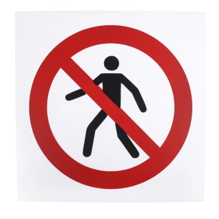 RS PRO Plastic No Thoroughfare Prohibition Sign 200mm x 200mm ISO 7010 813-4612