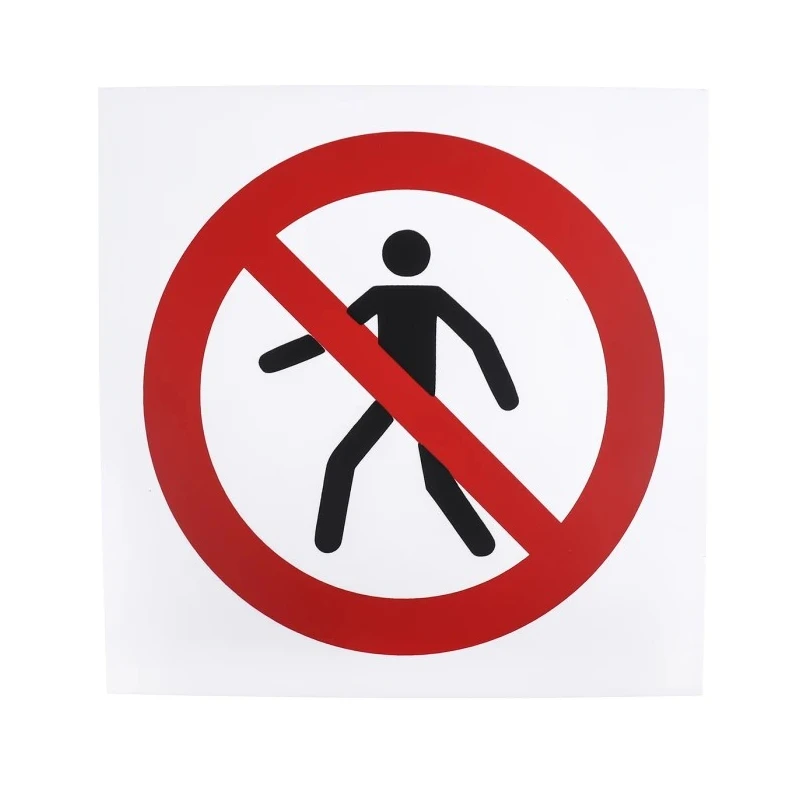 RS PRO Plastic No Thoroughfare Prohibition Sign 200mm x 200mm ISO 7010 813-4612