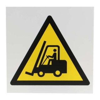 RS PRO Hazard Warning Sign Forklift Truck 200mm x 200mm Plastic ISO 7010 813-4558