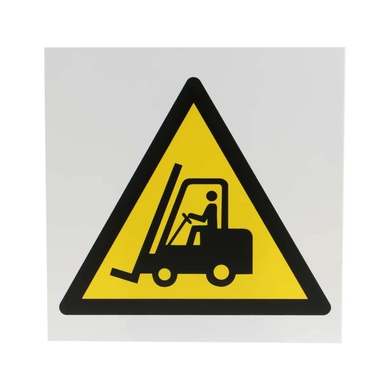 RS PRO Hazard Warning Sign Forklift Truck 200mm x 200mm Plastic ISO 7010 813-4558