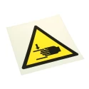 RS PRO Hazard Warning Sign Crushing of Hands Plastic Safety Sign 200mm x 200mm ISO 7010 813-4561