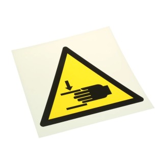 RS PRO Hazard Warning Sign Crushing of Hands Plastic Safety Sign 200mm x 200mm ISO 7010 813-4561
