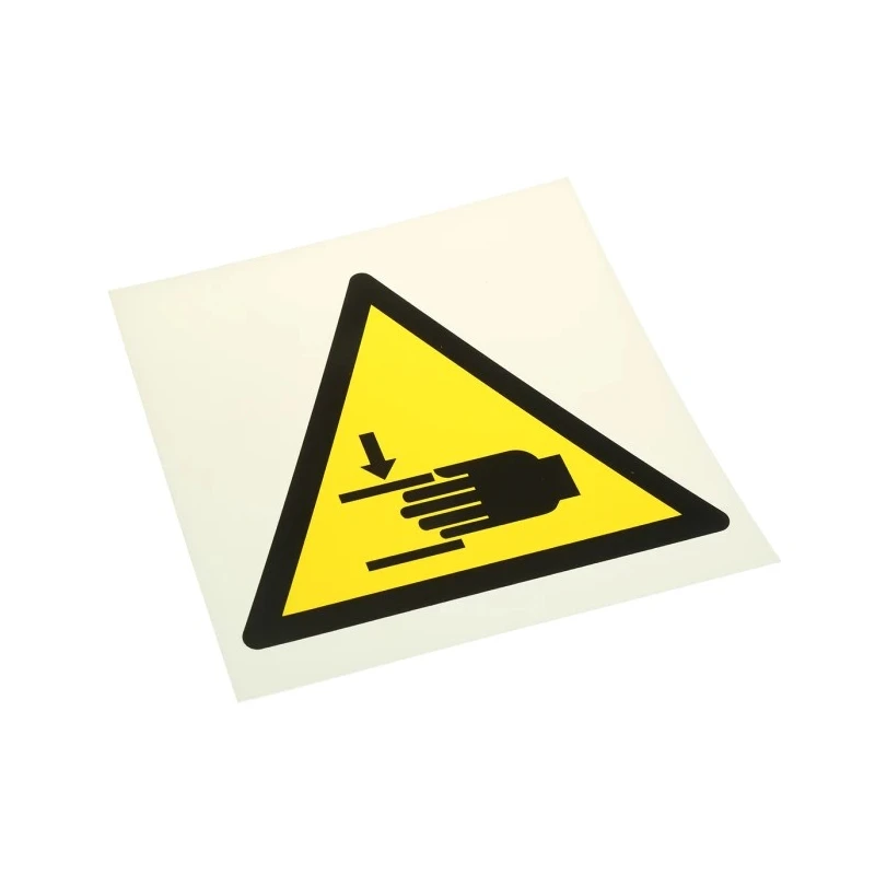 RS PRO Hazard Warning Sign Crushing of Hands Plastic Safety Sign 200mm x 200mm ISO 7010 813-4561