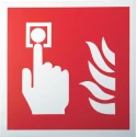 RS PRO Plastic Fire Safety Sign Fire Alarm Call Point Label 200mm x 200mm 813-4625
