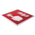 RS PRO Plastic Fire Safety Sign Fire Alarm Call Point Label 200mm x 200mm 813-4625