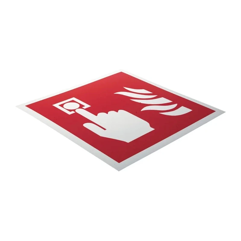 RS PRO Plastic Fire Safety Sign Fire Alarm Call Point Label 200mm x 200mm 813-4625