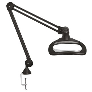 Luxo Wave ESD LED Magnifying Lamp with Table Clamp, 3.5dpt, 175 x 108 mm Lens, 230V, 6W WAL026231