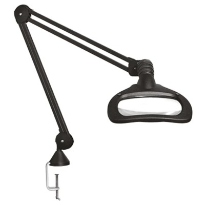 Luxo Wave ESD LED Magnifying Lamp with Table Clamp, 3.5dpt, 175 x 108 mm Lens, 230V, 6W WAL026231
