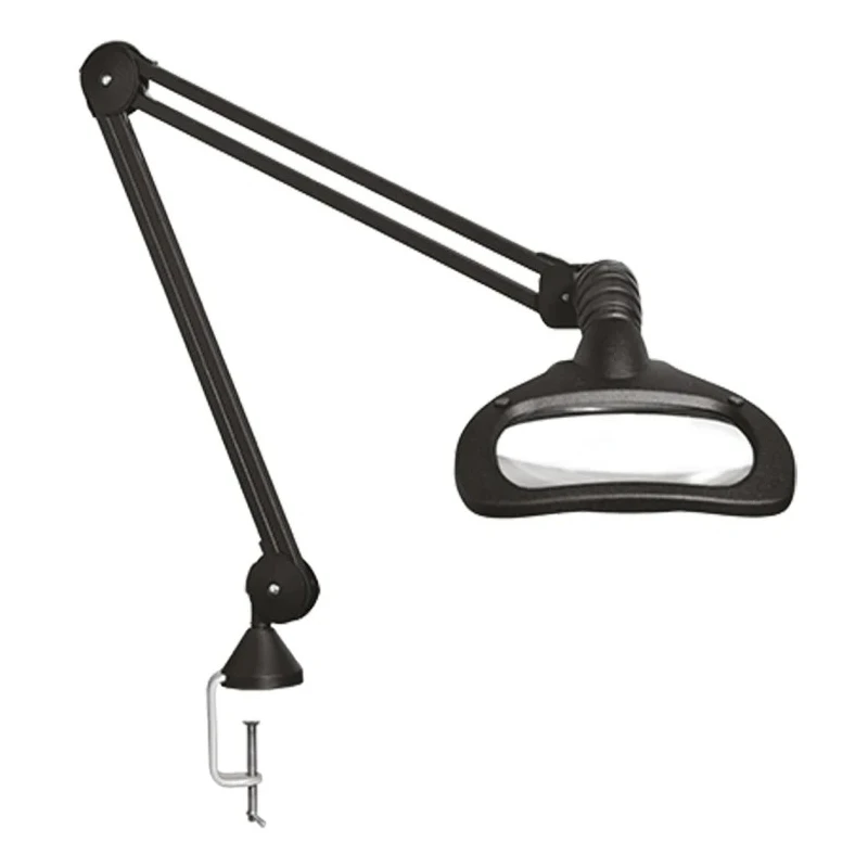 Luxo Wave ESD LED Magnifying Lamp with Table Clamp, 3.5dpt, 175 x 108 mm Lens, 230V, 6W WAL026231