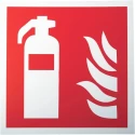 RS PRO Plastic Fire Safety Sign Fire Extinguisher Sign Label 200mm x 200mm 813-4621