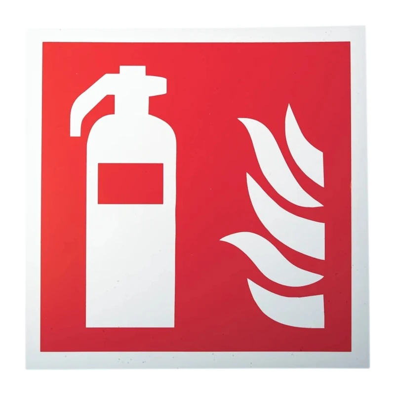 RS PRO Plastic Fire Safety Sign Fire Extinguisher Sign Label 200mm x 200mm 813-4621