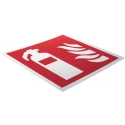 RS PRO Plastic Fire Safety Sign Fire Extinguisher Sign Label 200mm x 200mm 813-4621