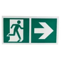 RS PRO Plastic Non-Illuminated Emergency Exit Right Sign Label 300mm x 150mm 813-4637