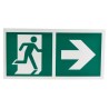 RS PRO Plastic Non-Illuminated Emergency Exit Right Sign Label 300mm x 150mm 813-4637