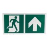 RS PRO Plastic Emergency Exit Up Sign Label Non-Illuminated, 300mm x 150mm, White Green Legend 813-4640