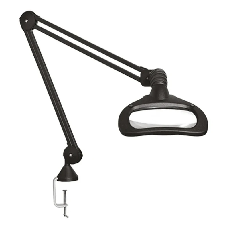 Luxo Wave ESD LED Magnifying Lamp with Table Clamp Mount, 5dpt Dioptre, 175 x 108 mm Lens, 230VAC, 2 x 6W Power WAL026232