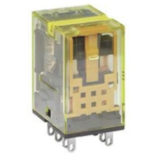 Idec Power Relay, 24V DC Coil, 10A Switching Current, DPDT, Plug-In Terminal, Silver Alloy Contacts RU2S-D24