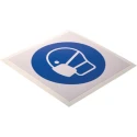 RS PRO Vinyl Mandatory Sign Mask Sign ISO 7010 Standard 100mm x 100mm 813-4498