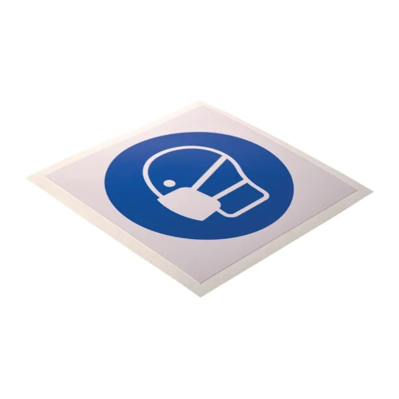 RS PRO Vinyl Mandatory Sign Mask Sign ISO 7010 Standard 100mm x 100mm 813-4498