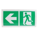 RS PRO Vinyl Non-Illuminated Emergency Exit Left Sign Label 150mm Height 300mm Width 813-4536