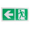 RS PRO Vinyl Non-Illuminated Emergency Exit Left Sign Label 150mm Height 300mm Width 813-4536