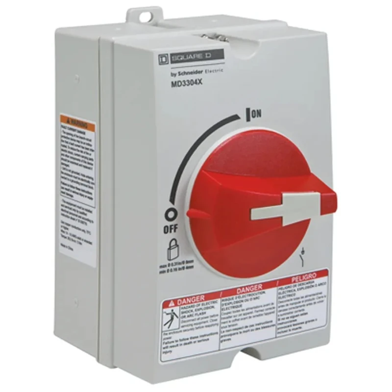 Schneider Electric 1-Pole Isolator Switch MD3304X Compact NEMA 4X Enclosure 30 A 7.5 HP 240VAC MD3304X