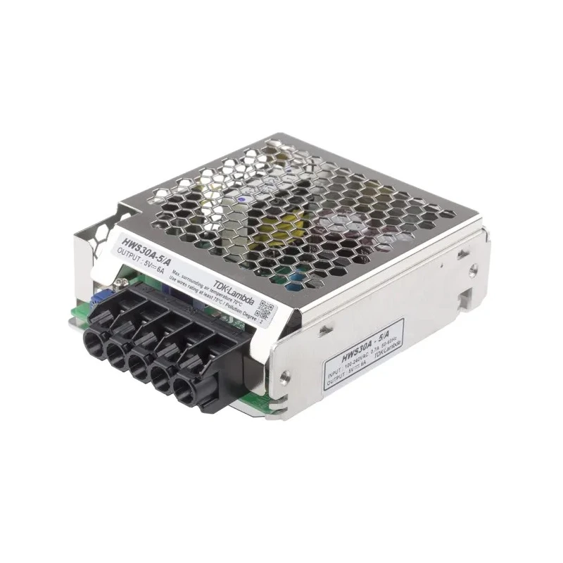 TDK-Lambda Industrial Switching Power Supply 5 V DC Output, 30 W Power, 6 A Current, Universal 85V-265V AC Input, HWS30A-5/A