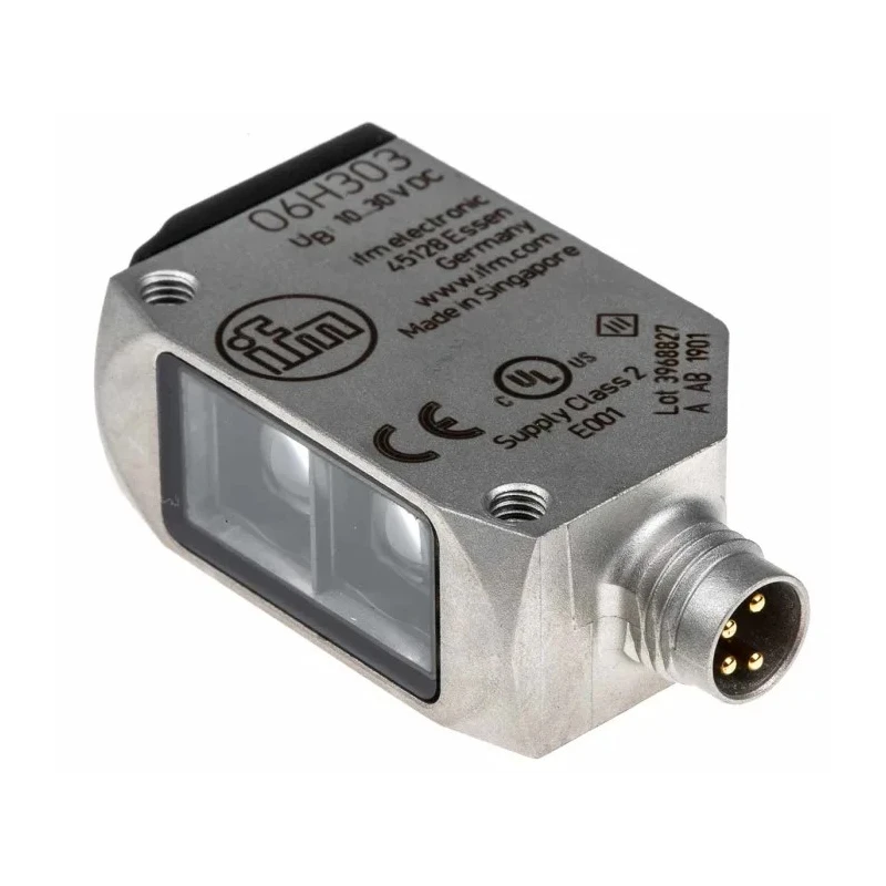 ifm electronic Diffuse Photoelectric Block Sensor, 2 mm to 200 mm Detection Range, PNP Output, Stainless Steel O6H303