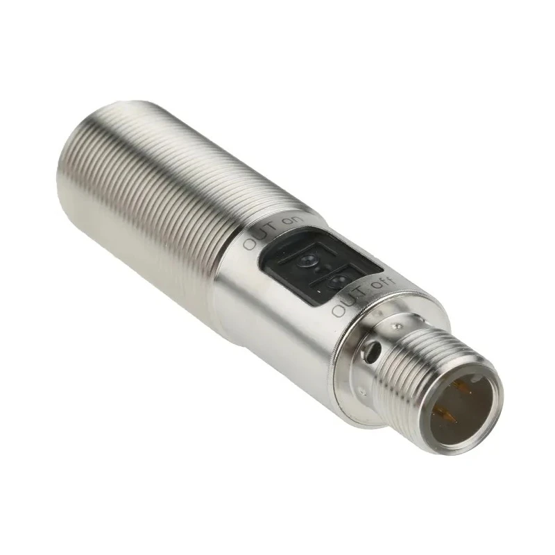 ifm electronic Diffuse Photoelectric Sensor, Barrel Style, Detection Range 15 mm to 300 mm, PNP Output, IP67 OGH500