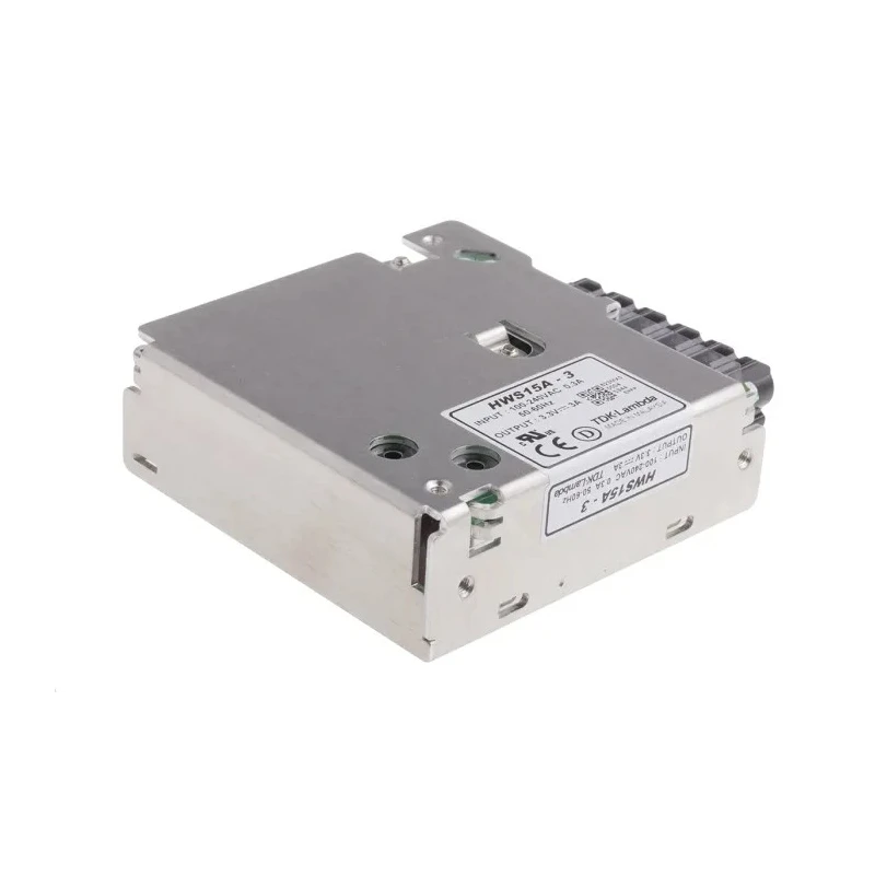 TDK-Lambda Industrial Switching Power Supply 3.3V DC, 15W, 3A Output Current, 85-265V AC Input, Chassis Mount HWS15A-3