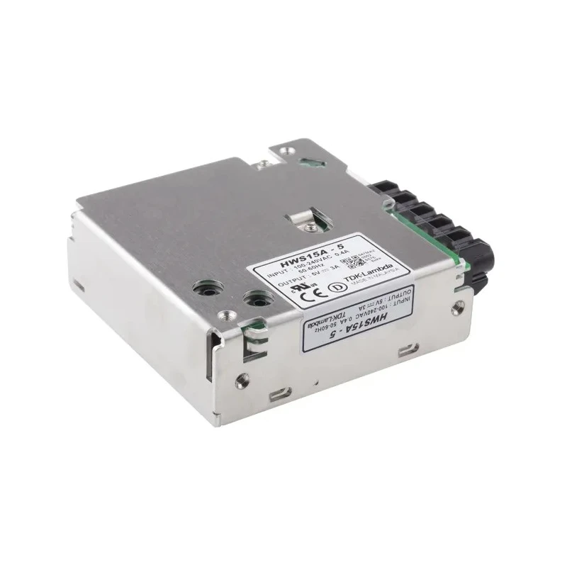 TDK-Lambda Switching Power Supply 5V DC, 15W, 3A Output, Chassis Mount, 85-265V AC Input HWS15A-5