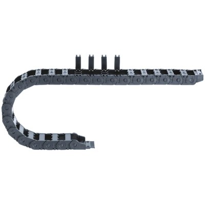Igus Black E-Chain Cable Trunking 54mm Width x 35mm Depth x 1m Length with 100mm Minimum Bend Radius, Igumid GLW W54mm