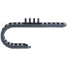Igus Black E-Chain Cable Trunking 54mm Width x 35mm Depth x 1m Length with 100mm Minimum Bend Radius, Igumid GLW W54mm