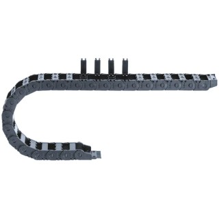 Igus Black Cable Trunking e-chain, Width 54mm x Depth 35mm x Length 1m, 125mm Minimum Bend Radius, Igumid GLW Material W54mm