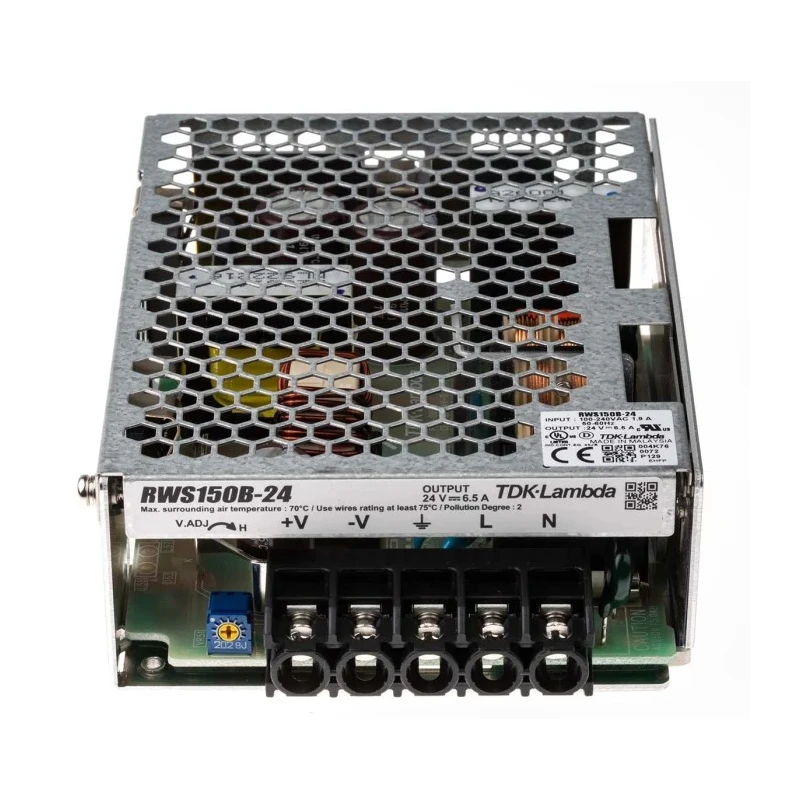 TDK-Lambda Switching Power Supply 24V dc, 156W, 6.5A Output, Chassis Mount RWS150B-24