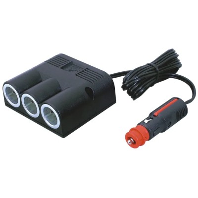 Pro Car Surface Mount Female Cigarette Lighter Socket 16A Black 2m Cable 67601500