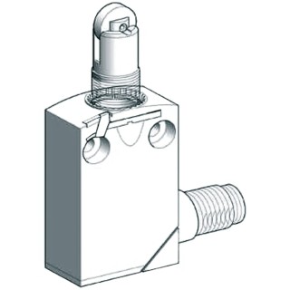 Telemecanique Sensors OsiSense XC Series Roller Plunger Limit Switch 1 CO, IP66-IP68, Zinc Alloy Housing, 250V XCMD21F2M12