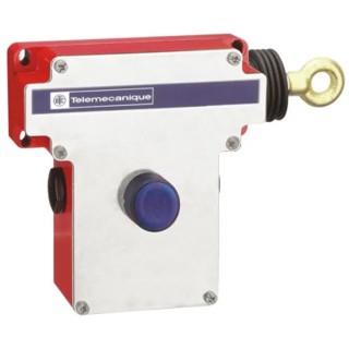 Telemecanique Sensors Rope Pull Switch, 2 NO/2 NC, IP66, 10A Contact Current, Reset Button, Model XY2-CE 