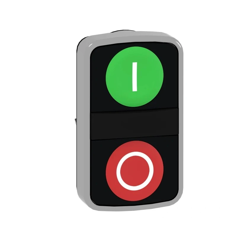 Schneider Electric Harmony XB4 Series Green, Red Spring Return Rectangular Push Button Head 22mm Cutout IP66 ZB4BA7341