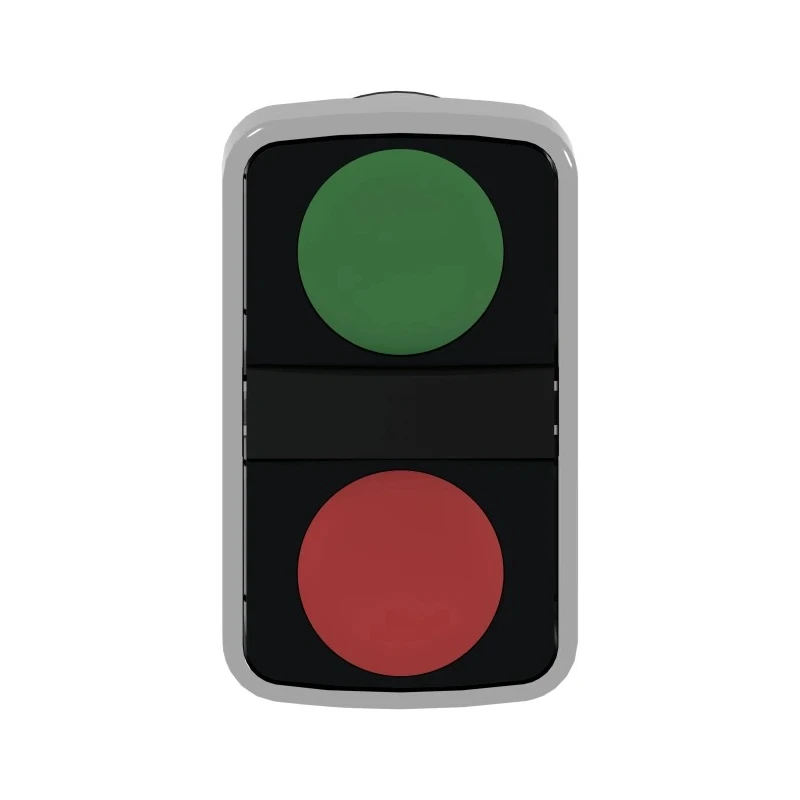 Schneider Electric Harmony XB4 Series Green, Red Spring Return Rectangular Push Button Head 22mm Cutout IP66 ZB4BA7341