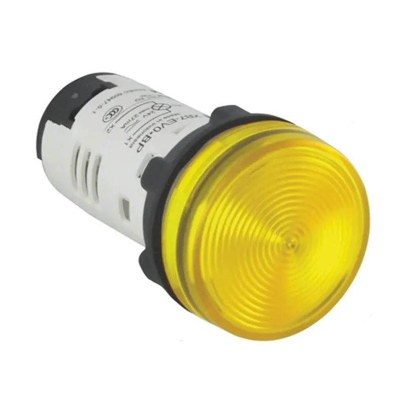 Schneider Electric Panel Mount Yellow LED Pilot Light Harmony XB7 22 mm Cutout IP20 IP65 Round XB7EV05MP